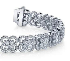 Blossoming Beauty Diamond Bracelet with 5.06 ct.(finished) 1mm, 1.8mm