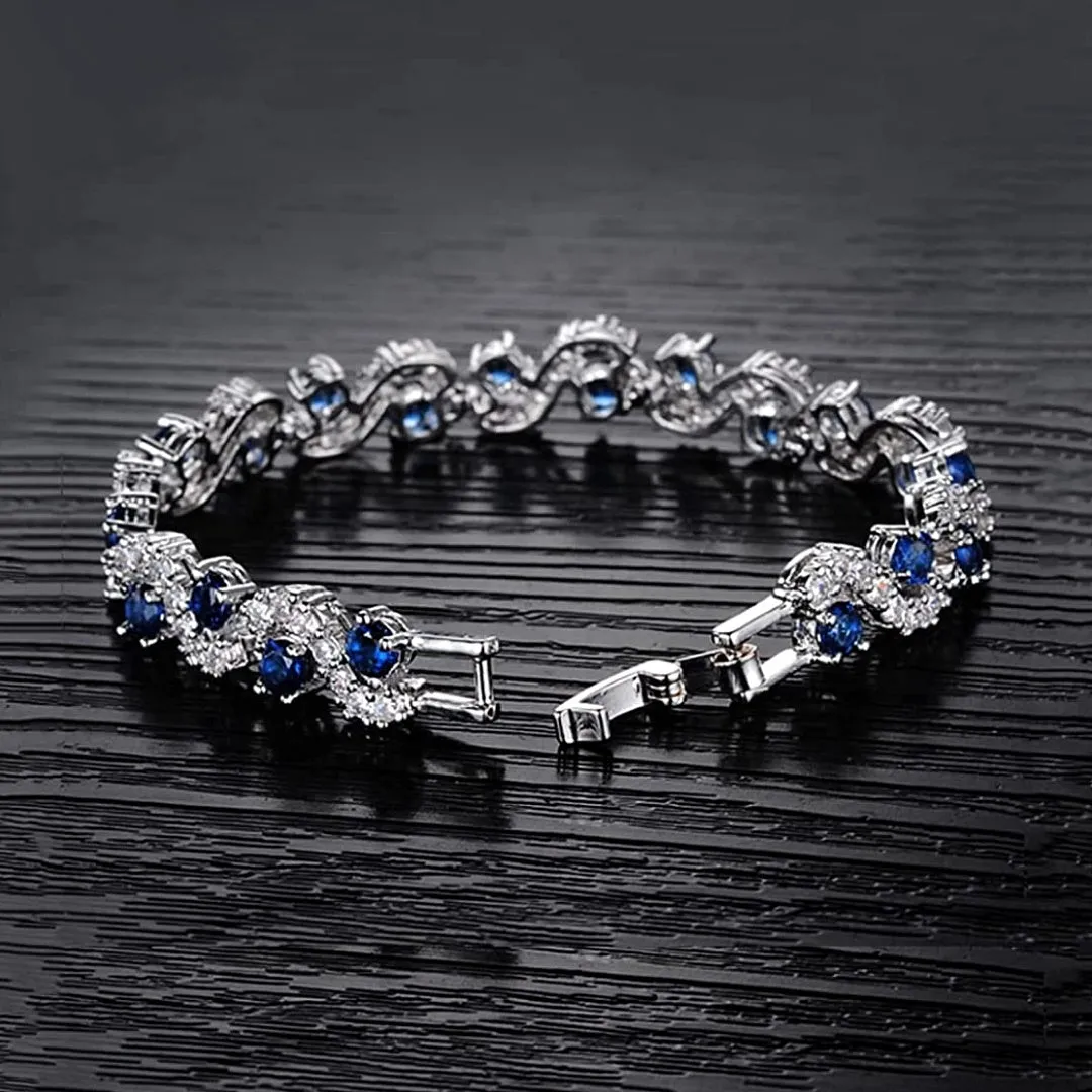 Blue Sapphire Crystal diamond Bracelet