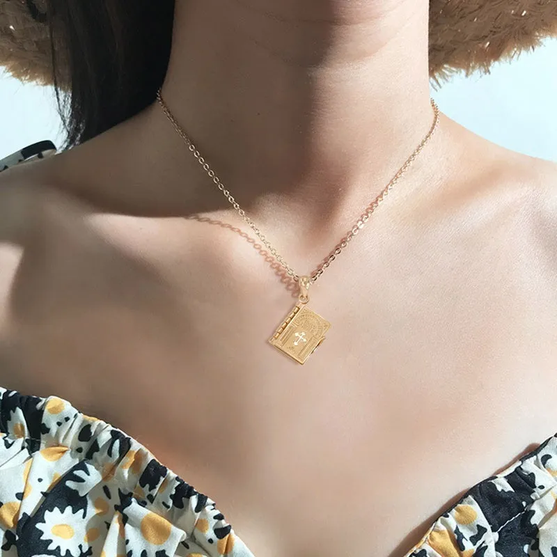 Book Pendant Necklaces