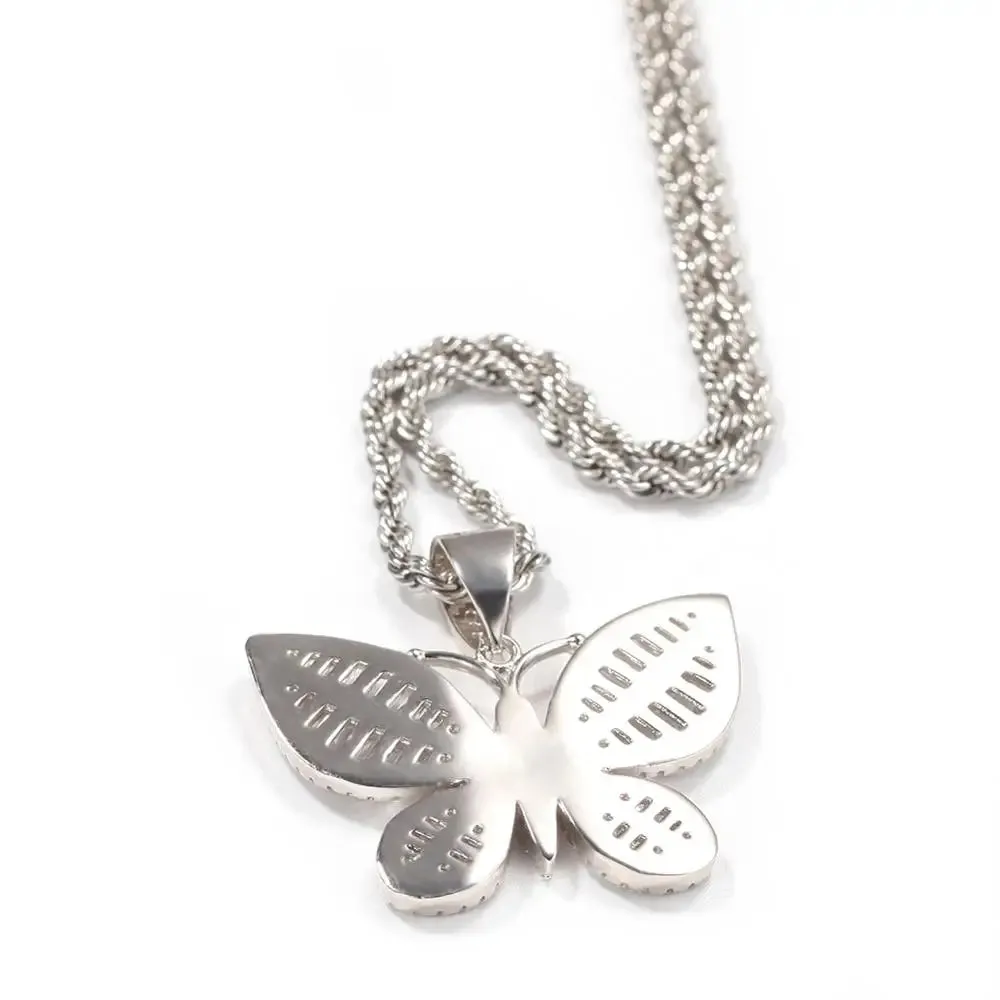 Bou Icy Butterfly Pendant Necklace