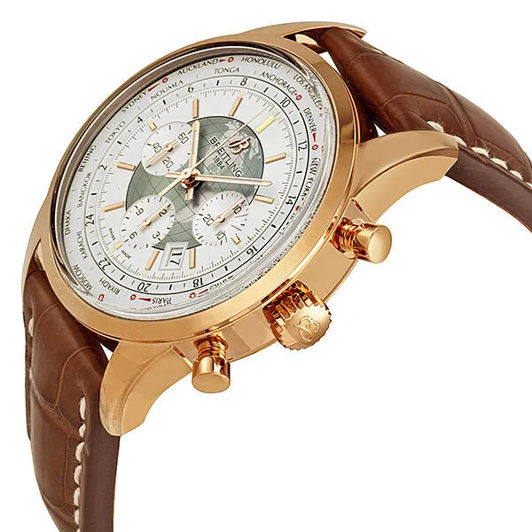 Breitling Transocean Automatic White Dial 18kt Rose Gold Men's Watch RB0510U0-A733BRCD RB0510U0/A733 - 755P