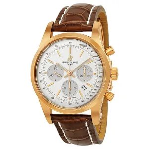 Breitling Transocean Chronograph Automatic Chronometer Silver Dial Men's Watch RB015212/G738 - 740P