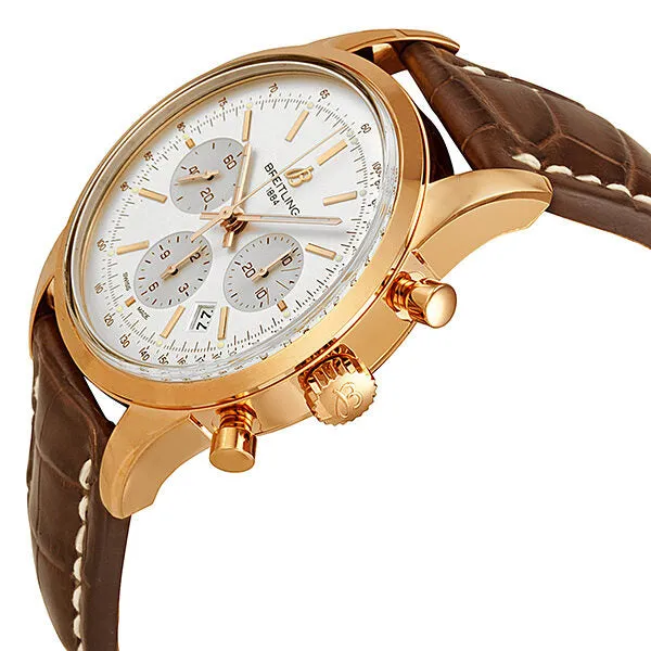Breitling Transocean Chronograph Automatic Chronometer Silver Dial Men's Watch RB015212/G738 - 740P