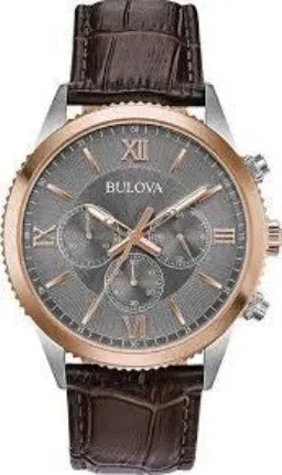 Bulova Chronograph Quartz Grey Dial Men's Watch 98A219