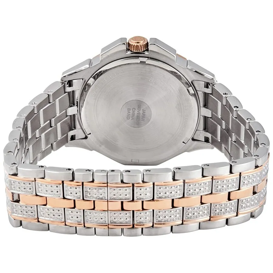Bulova Octava Silver Crystal Pave Dial Men's Watch 98C133