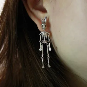 Bunny & Mermaid Pearl Skull Removable Earrings