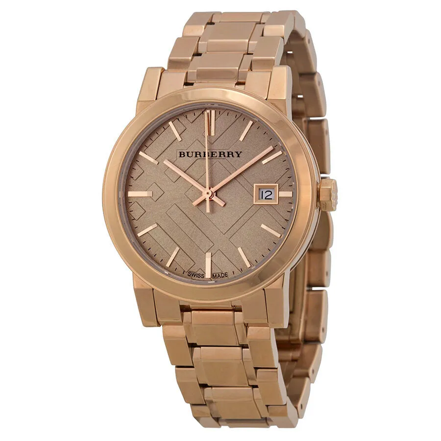 Burberry The City Rose Dial Rose Gold-tone Ladies Watch BU9135