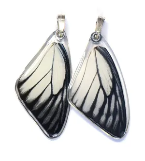 Butterfly Pendant Only, Red Spot Sawtooth, Top Wing