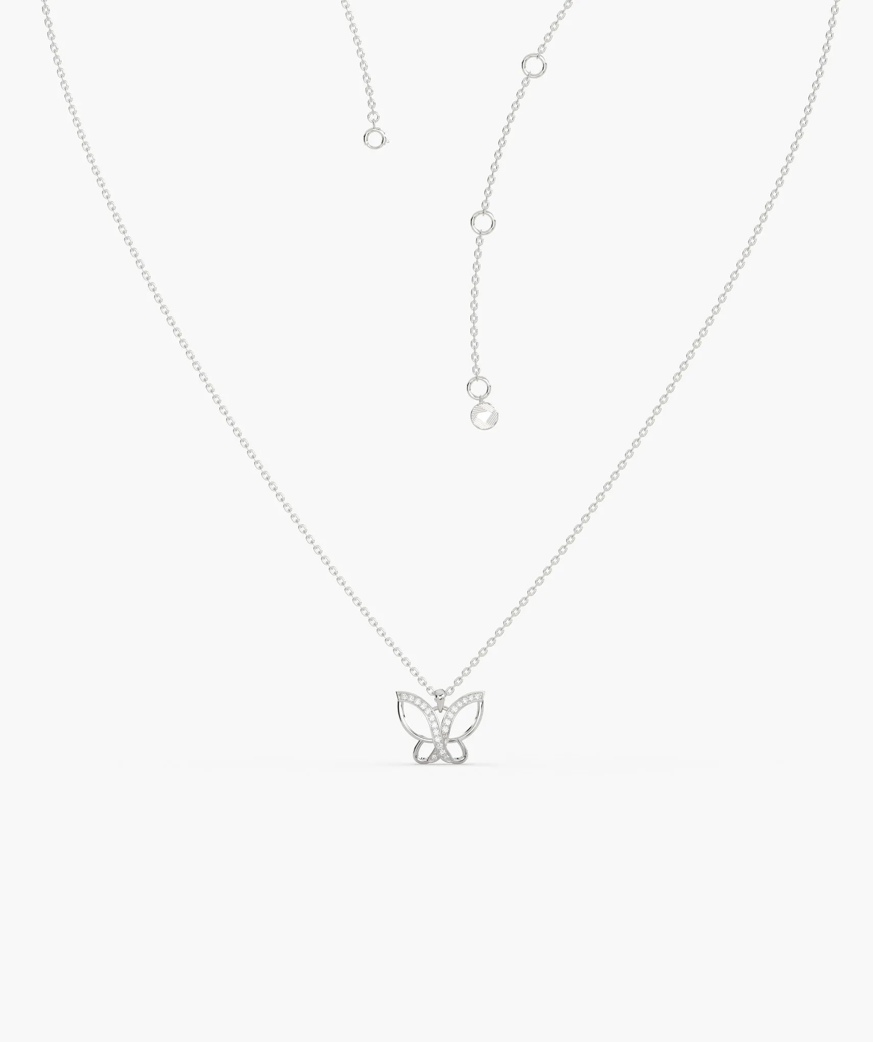 Butterfly Pendant with Diamond Accents