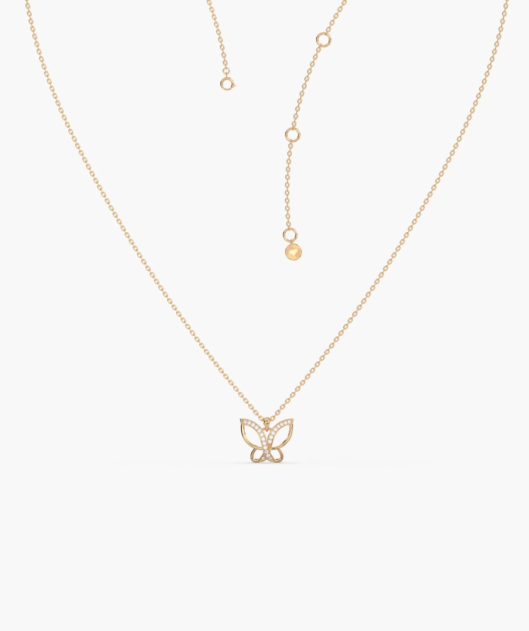 Butterfly Pendant with Diamond Accents