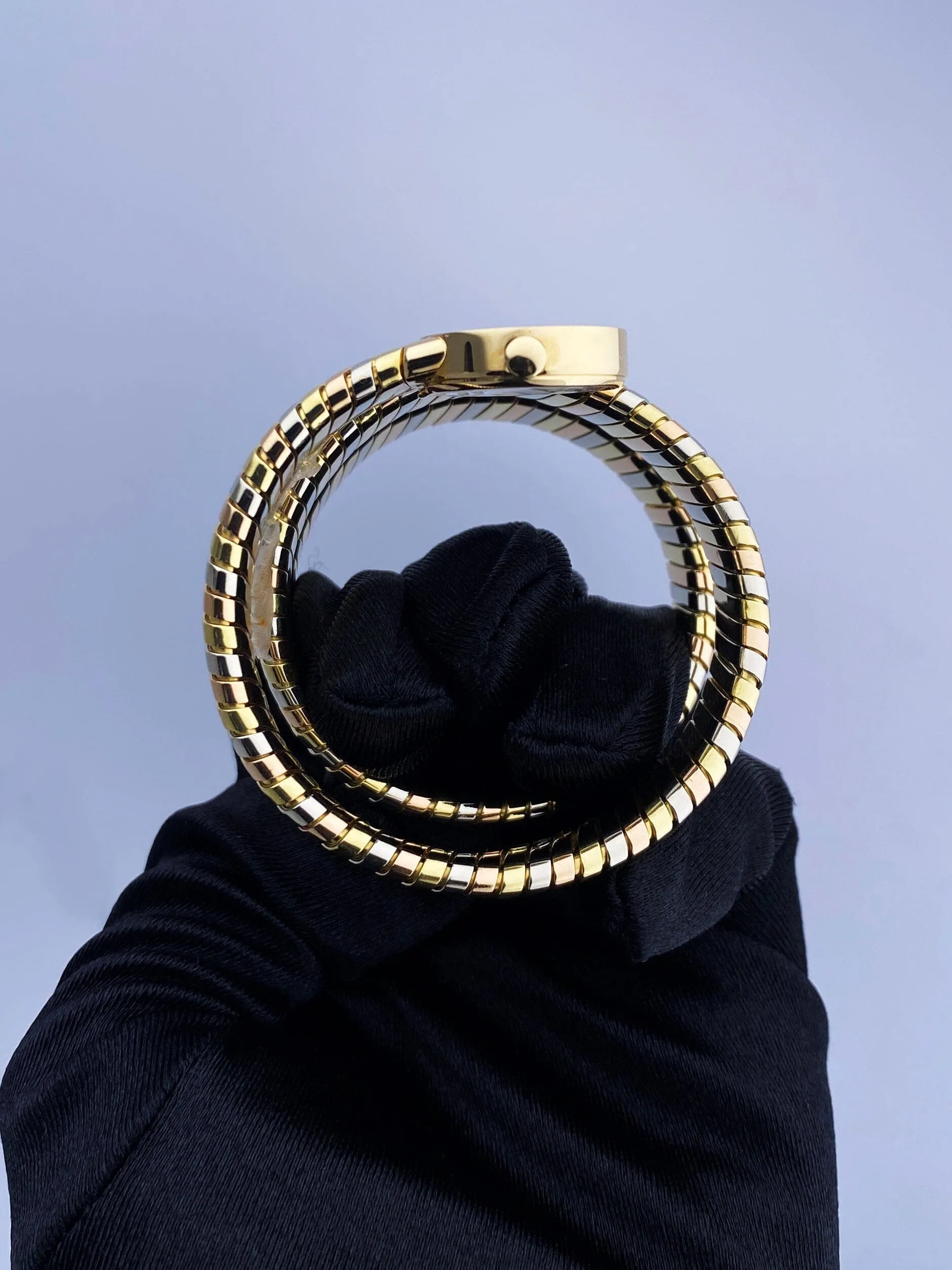 Bvlgari Serpenti Tubogas BB 19 1T Tri Gold Ladies Watch