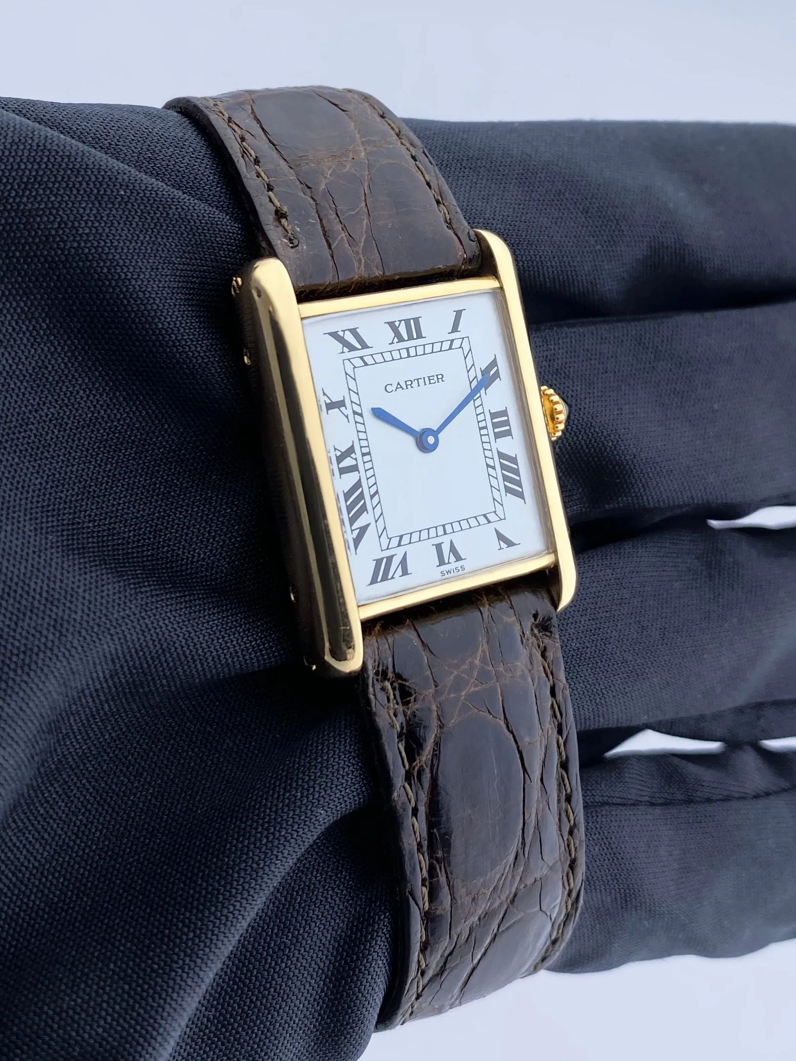 Cartier Tank 78086 Paris 18K Yellow Gold Ladies Watch