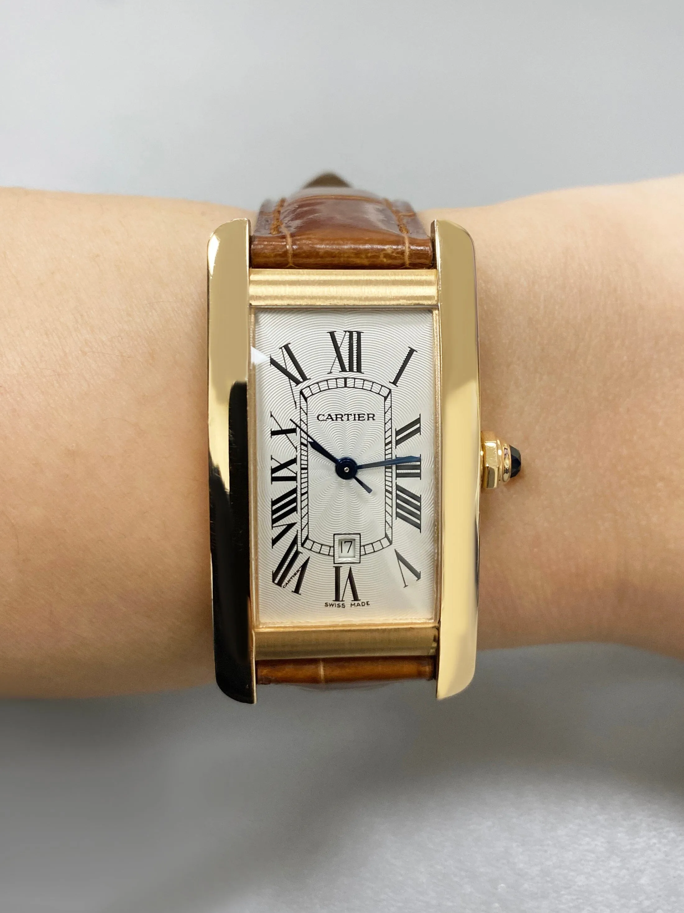 Cartier Tank Americaine W2620030 18K Rose Gold Watch Box Papers