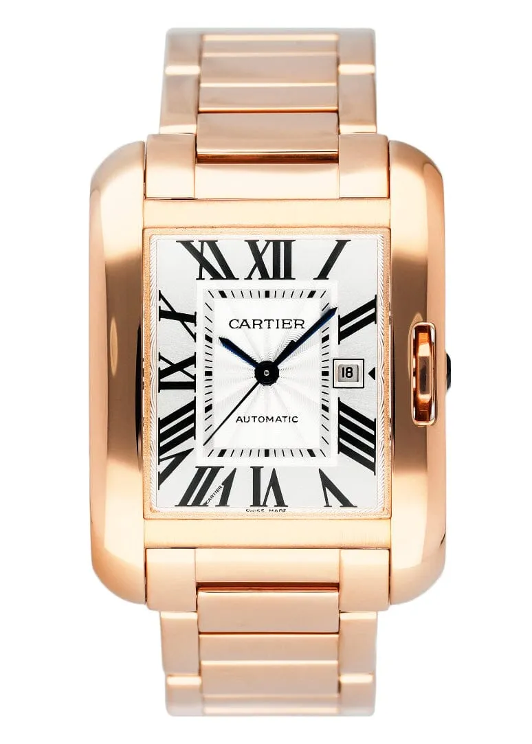 Cartier Tank Anglaise Midsize W5310003 18K Rose Gold Ladies Watch