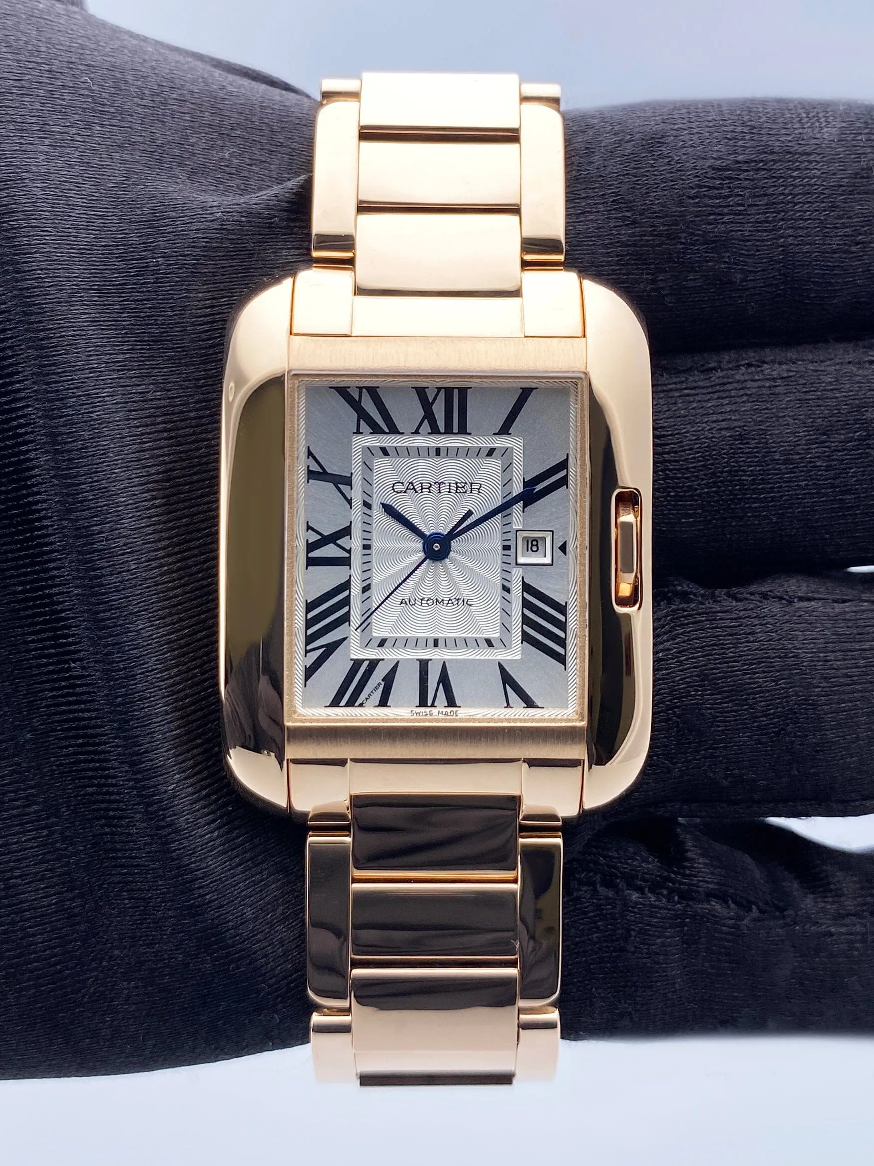 Cartier Tank Anglaise Midsize W5310003 18K Rose Gold Ladies Watch