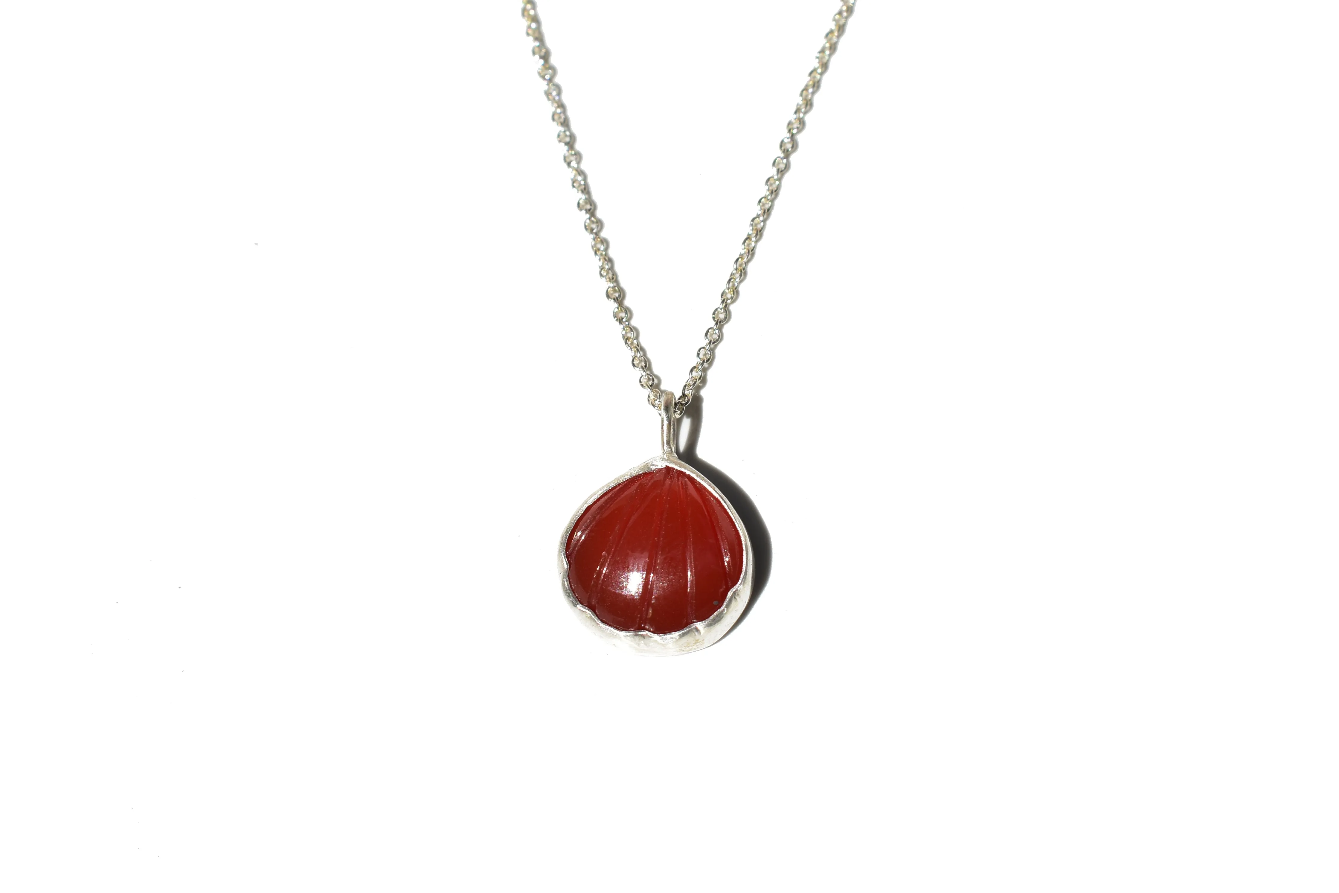 Carved shell necklace