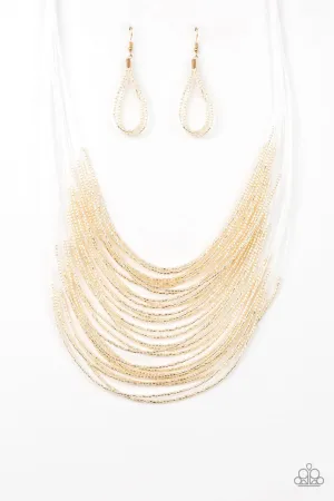 Catwalk Queen Gold Paparazzi Necklace