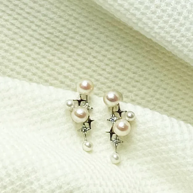 Celeste Fresh Water Pearl Star Earrings