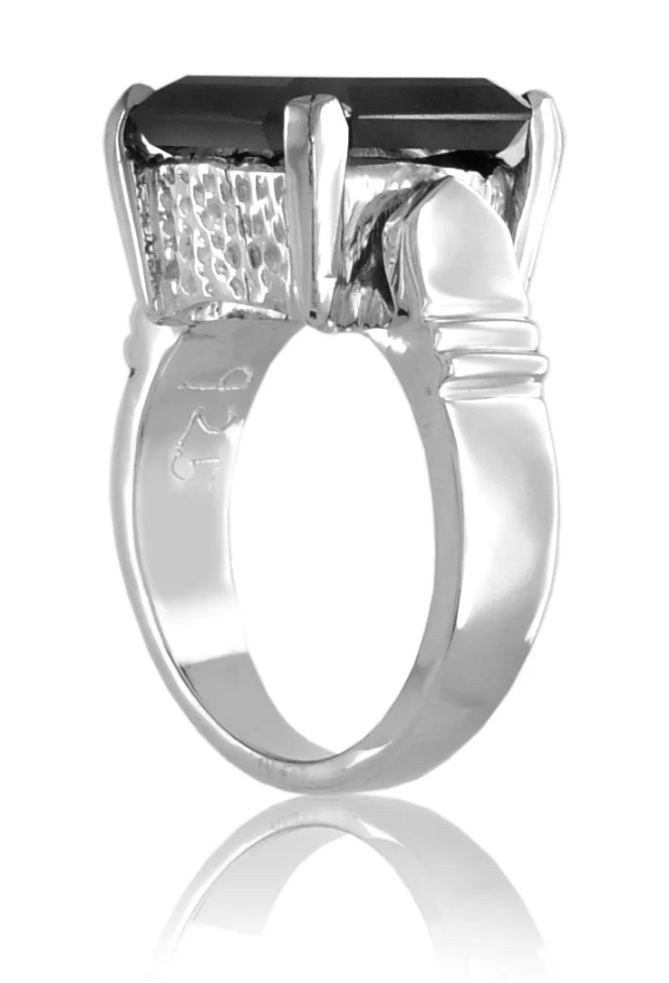 Certified 5 Ct Stunning Black Diamond Men's Rings in 925 Silver, Latest Design & Great Shine