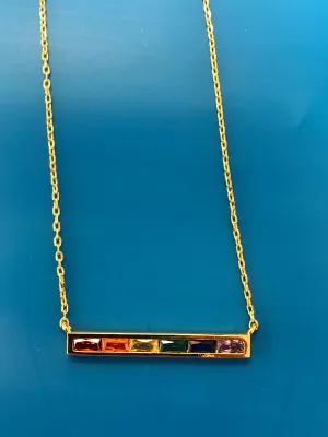 CHAKRA BAGUETTE BAR NECKLACE