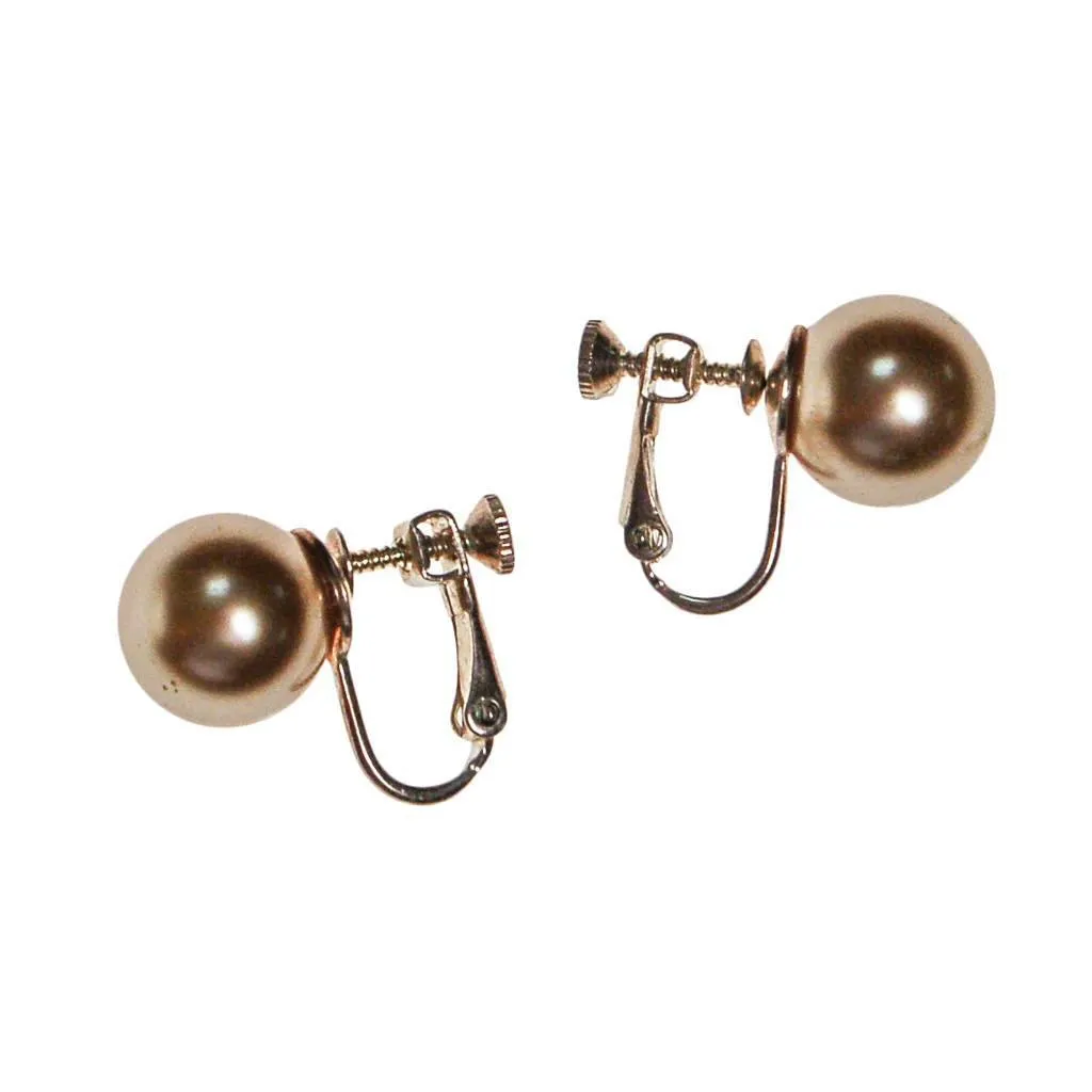Champagne Pearl Earrings