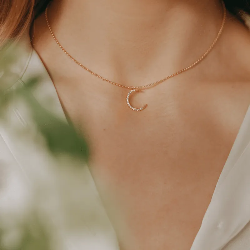 Chelsea Crescent Moon Necklace