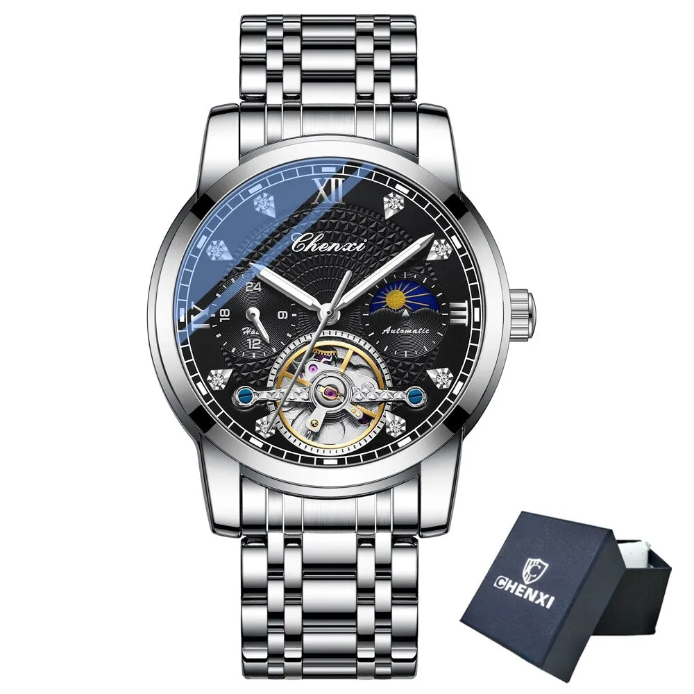 CHENXI New Automatic Date Mens Quartz Watches Business Waterproof Luxury Stainless Steel Watch for Men Fashion Machinery Clcok