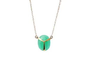 Chrysoprase Scarab Pendant