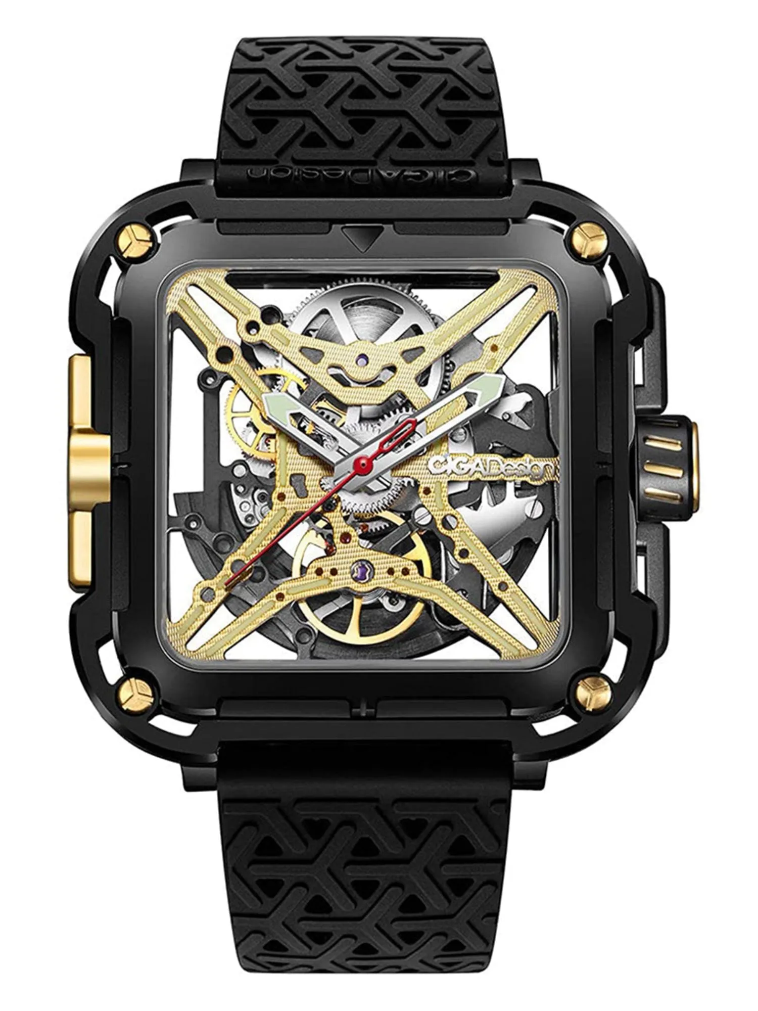 CIGA DESIGN Automatic Watch for Gents With Additional Strap -  X021-BLGO-W25BK