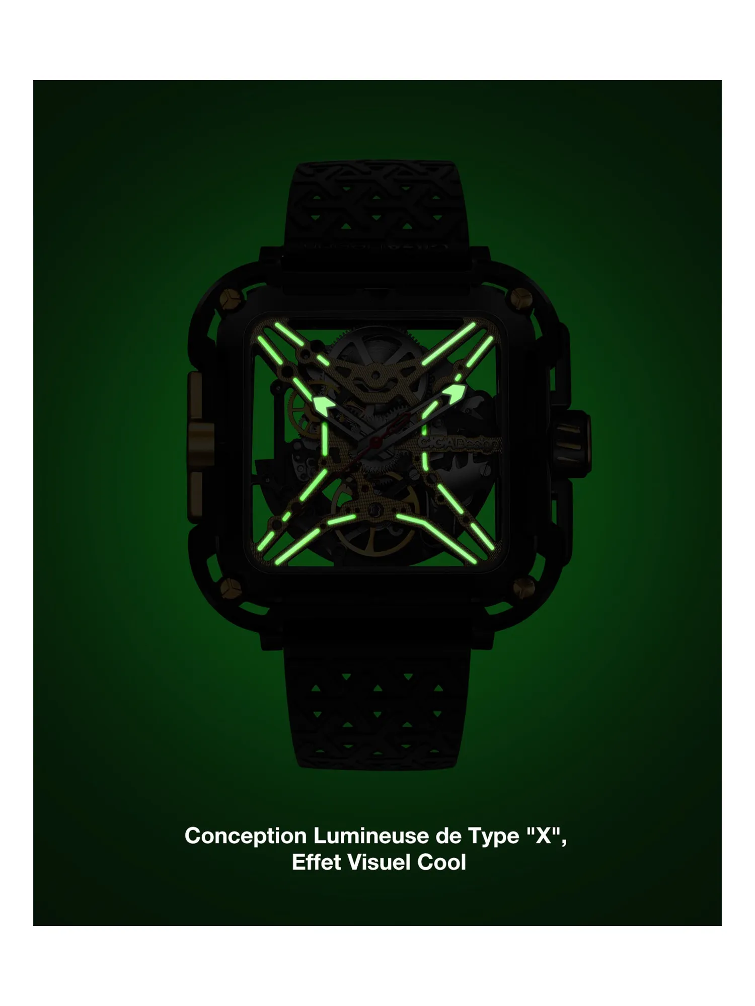 CIGA DESIGN Automatic Watch for Gents With Additional Strap -  X021-BLGO-W25BK