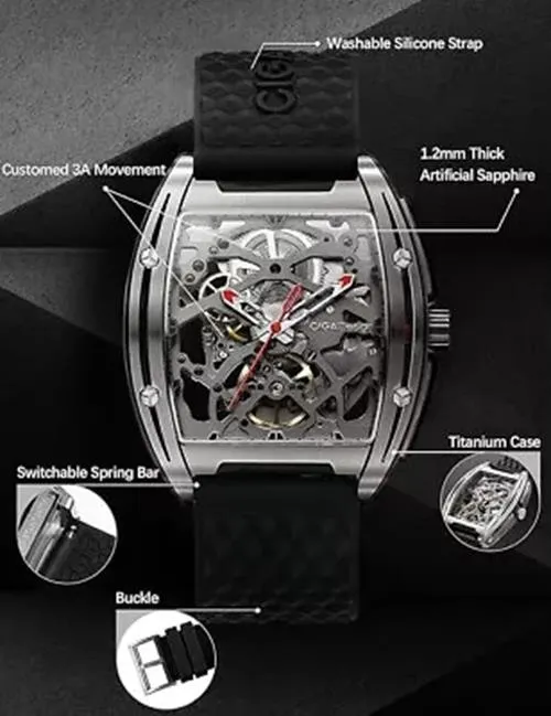 CIGA Design Watch Series Z Edge Titanium Founder Edition Extra Milanese Straps