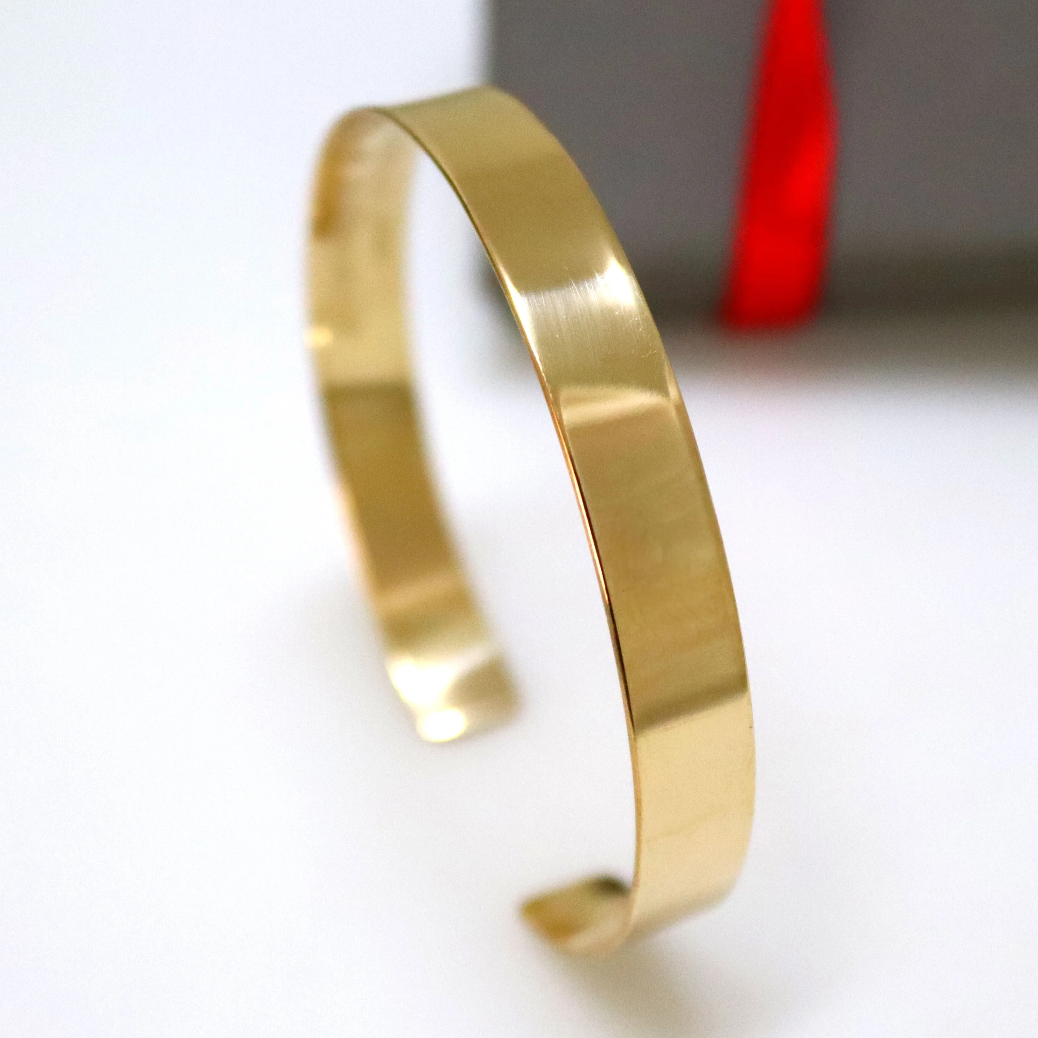 Circle Monogram Gold Cuff Bracelet, Custom Initials Engraved Bangle for her