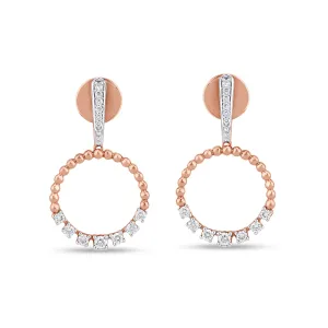 Circular Bubble Diamond Dangler Earrings