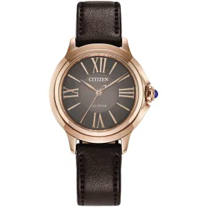 Citizen Ceci Eco-Drive Rose Gold Plate Women's Watch EM1163-09X