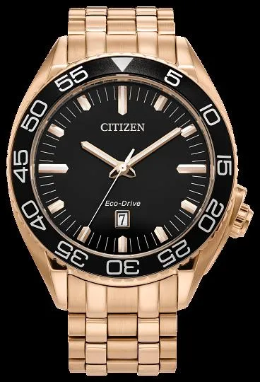 Citizen Eco-Drive Carson Rose Gold-Tone Brown-Dial Watch
