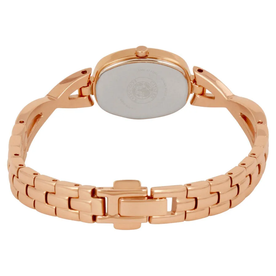 Citizen Silhouette Rose Gold-tone Case Black Dial Ladies Watch EX1413-55E