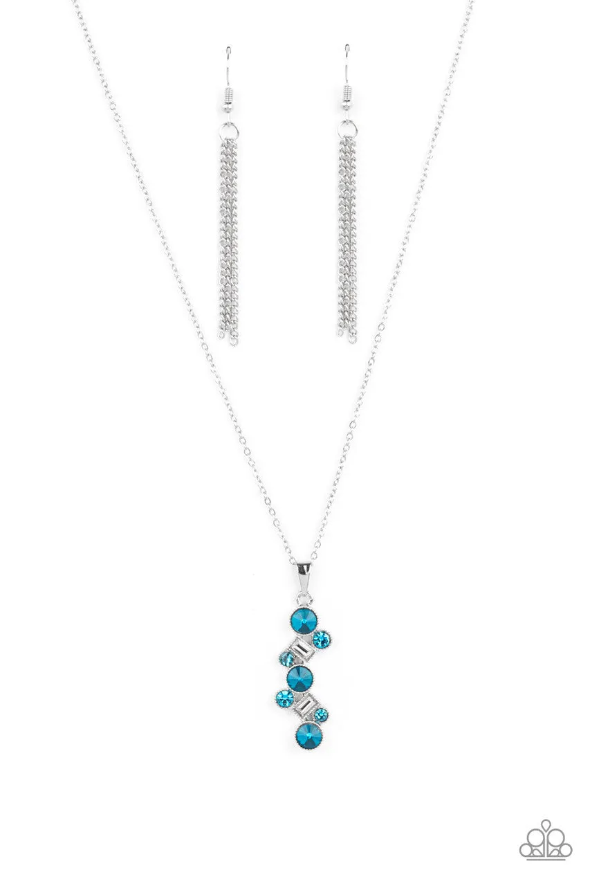 Classically Clustered Blue Paparazzi Necklace