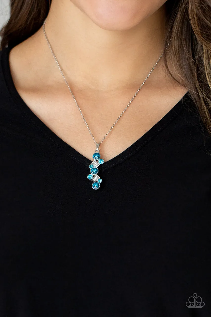 Classically Clustered Blue Paparazzi Necklace