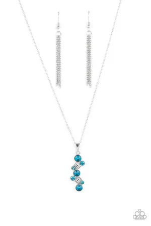 Classically Clustered Blue Paparazzi Necklace