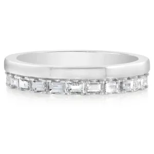 Classique Creations Baguette and Solid Metal Double Ring