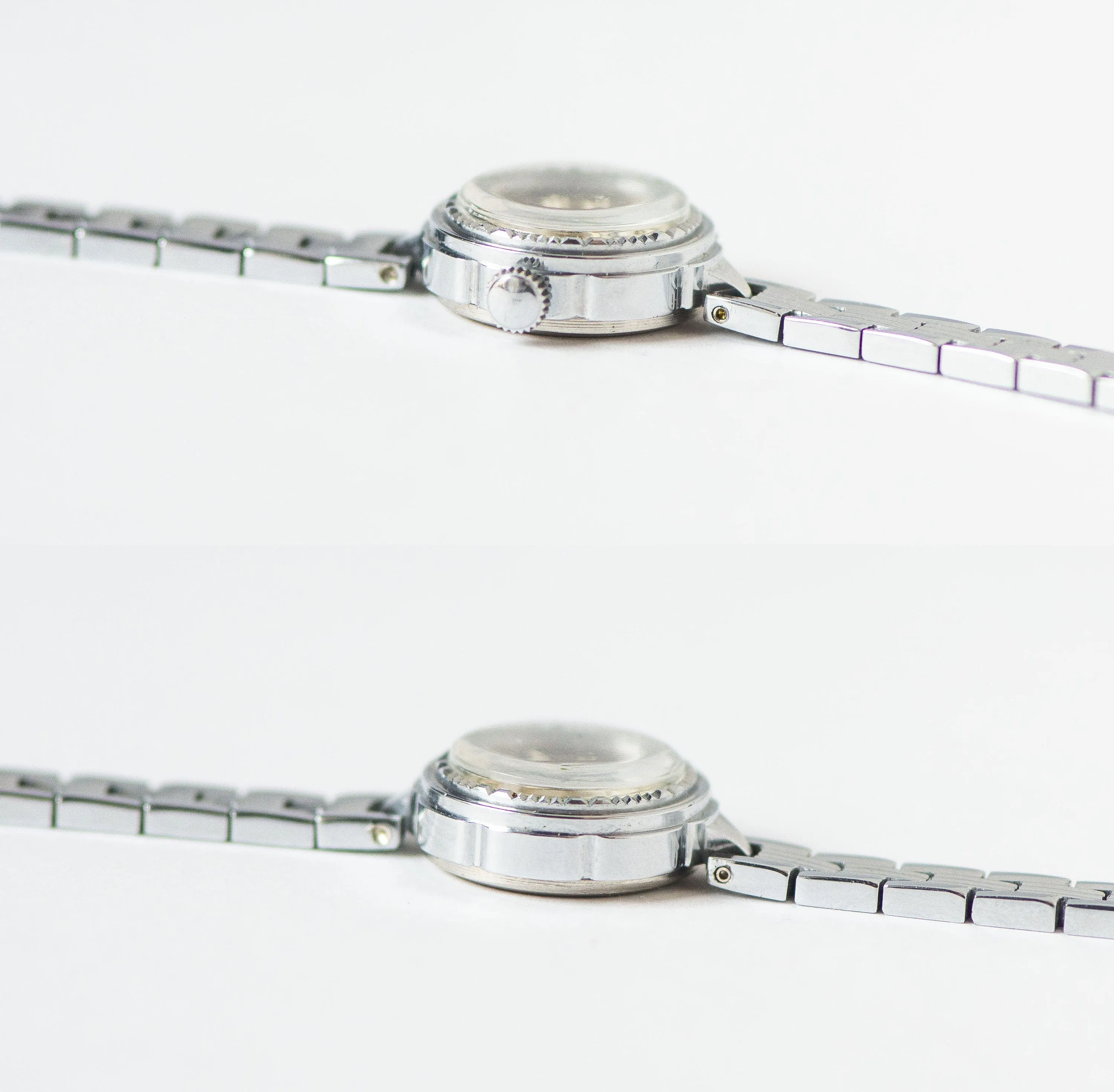 Cocktail watch for women unused Sekonda, silver shade lady wristwatch NOS, tiny bracelet evening watch small, chic wristwatch woman gift