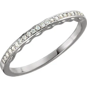 Continuum Sterling Silver 1/10 CTW Diamond Band