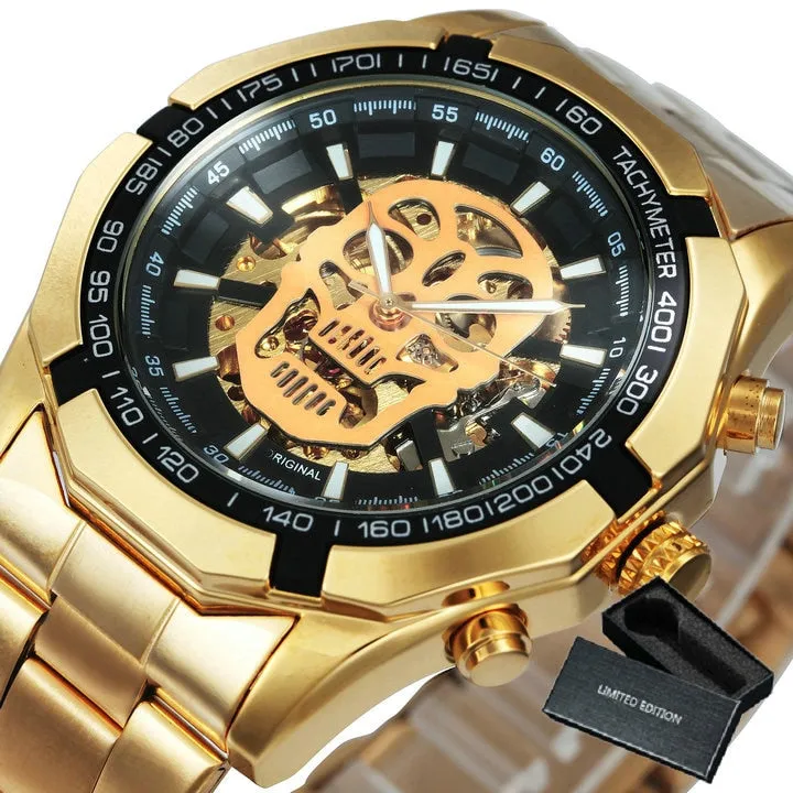 Cool Men's Skeleton Automatic Mechanical Watch