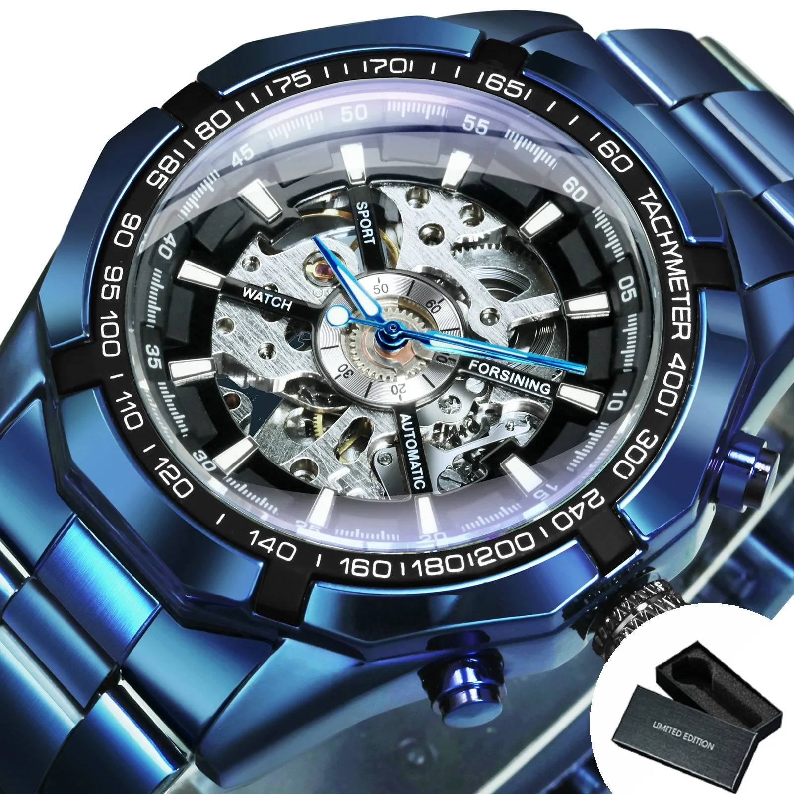 Cool Men's Skeleton Automatic Mechanical Watch