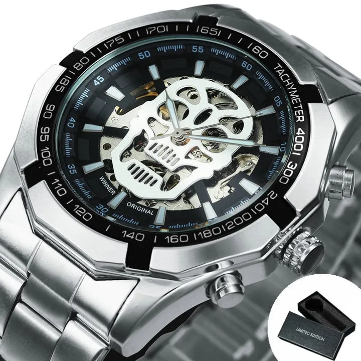 Cool Men's Skeleton Automatic Mechanical Watch
