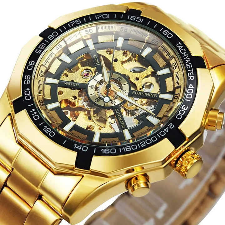 Cool Men's Skeleton Automatic Mechanical Watch