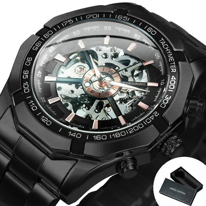 Cool Men's Skeleton Automatic Mechanical Watch
