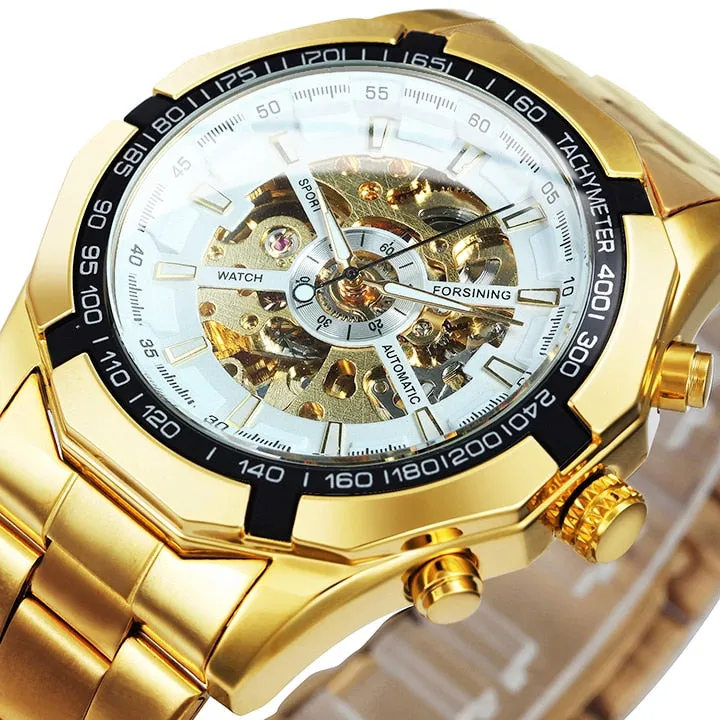 Cool Men's Skeleton Automatic Mechanical Watch