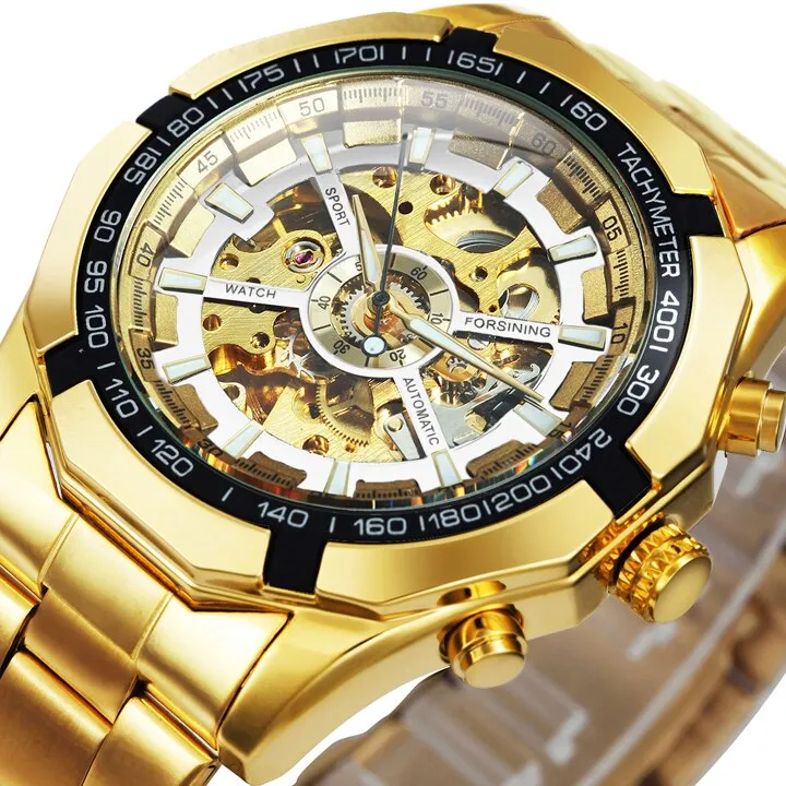 Cool Men's Skeleton Automatic Mechanical Watch