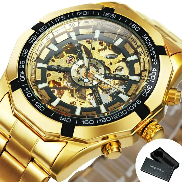 Cool Men's Skeleton Automatic Mechanical Watch
